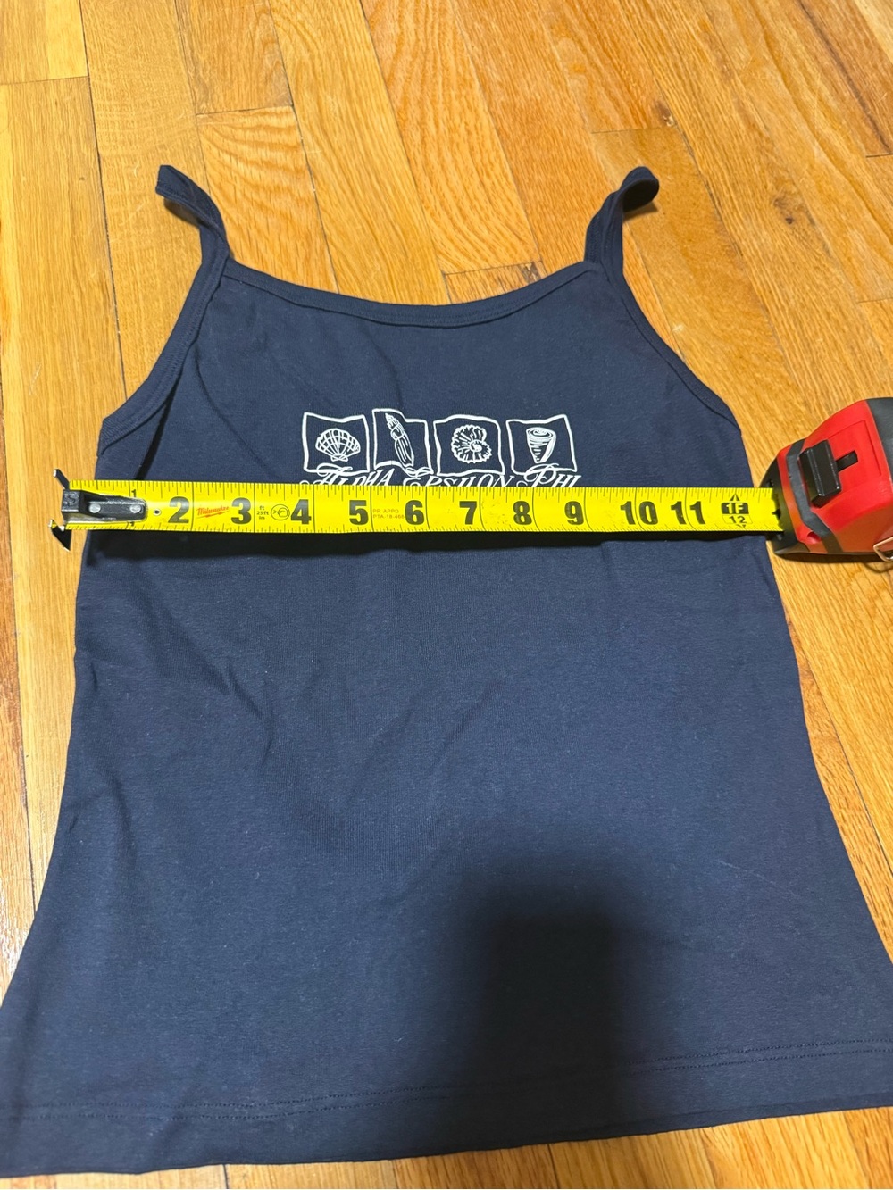 NWOT AEPHI Navy Graphic Tank Top
